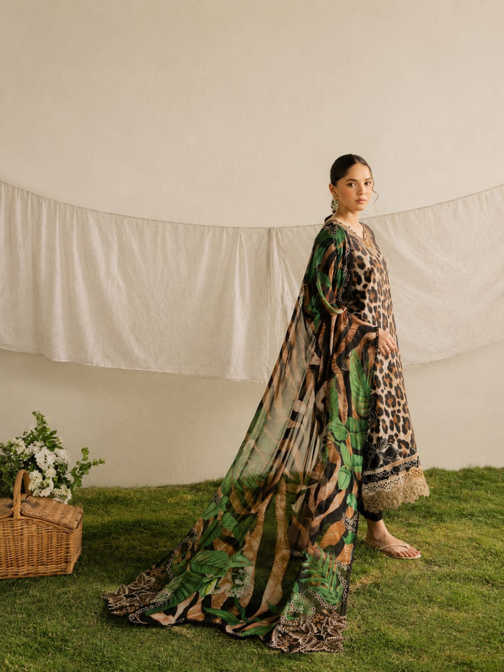 3-PIECE EMBROIDERED AND PRINTED VISCOSE SUIT