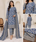elegant 3pc embroidered lawn suit/house of dua