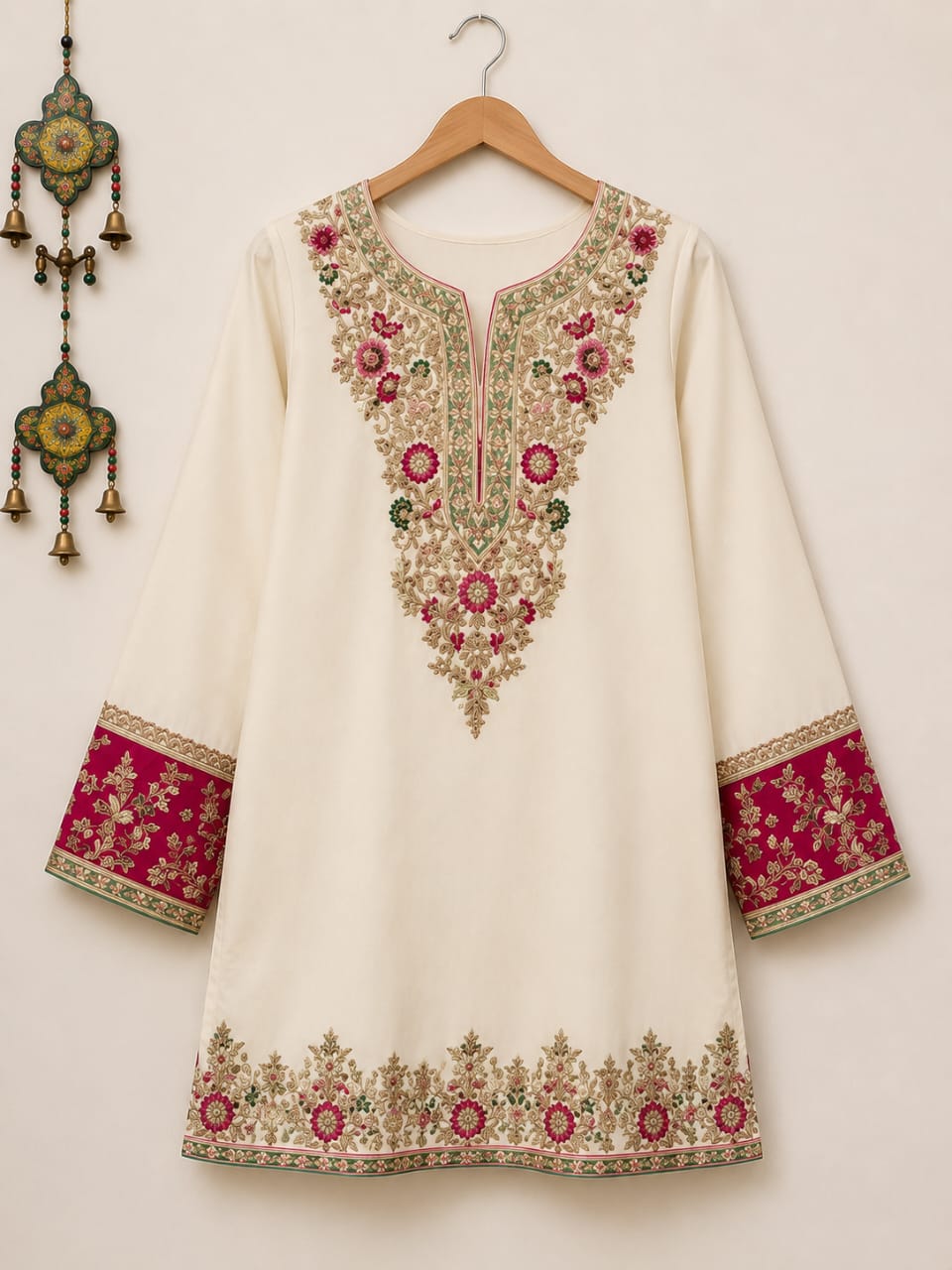 hand made dabka work embroidered suit/made to order