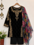 hand made dabka work embroidered suit/made to order/house of dua